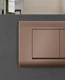Záchody MEXEN Fenix01 tlačítko splachovací růžové zlato /kompatibilní s Geberit Sigma UP300 a UP320/ 600105