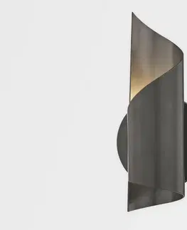 Designová nástěnná svítidla HUDSON VALLEY nástěnné svítidlo EVIE ocel staromosaz G9 1x6W H161101-AGB-CE