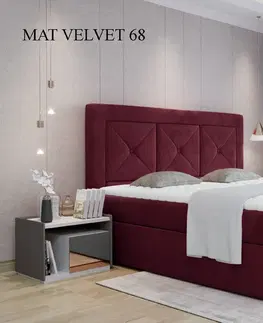 Postele Čalouněná postel IDRIS Boxsprings 160 x 200 cm Matt Velvet 68