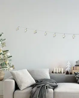 Vánoční řetězy a lamety DecoKing Světelný řetěz na fotografie TREE se stromečky bílý