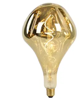 Zarovky E27 stmívatelná LED lampa G165 zrcadlová zlatá 6W 100 lm 1800K