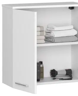 Koupelnový nábytek Ak furniture Závěsná koupelnová skříňka Fin 60 cm bílá