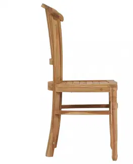 Zahradní křesla a židle Zahradní židle 2 ks teakové dřevo Dekorhome