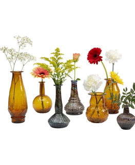 Dekorativní předměty KARE Design Skleněné vázy Family Doty (set 8 kusů)