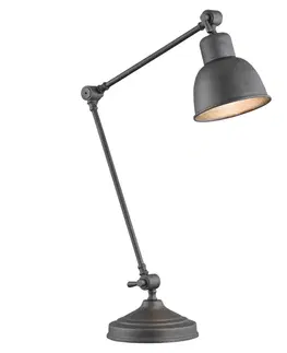Stolní lampy kancelářské Euluna Stolní lampa Emoti, antracit, výška 45 cm, nastavitelná