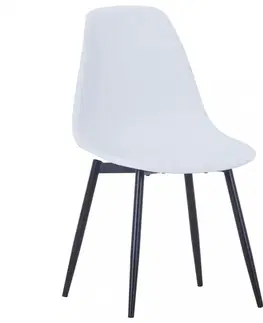 Židle Jídelní židle 2 ks plast / kov Dekorhome Červená