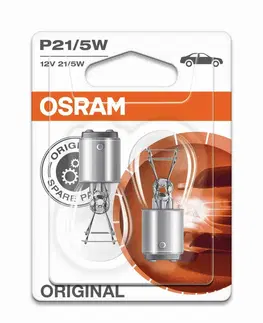 Autožárovky OSRAM P21/5W 7528-02B, 21/5W, 12V, BAY15d blistr
