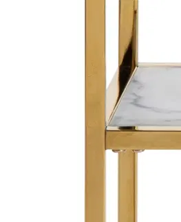 Regály a poličky Dkton Designová police Agostino 79 cm zlatá - sklo - Skladem
