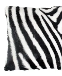 Dekorační polštáře Kožený polštář dekor zebra - 40*40*10cm Mars & More QXKSGZB