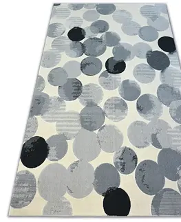 Koberce a koberečky Dywany Lusczow Kusový koberec SCANDI 18461/752 - kruh krémový / šedý / černý, velikost 140x200