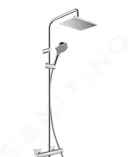 Sprchy a sprchové panely HANSGROHE Vernis Shape Sprchový set Showerpipe 230 s termostatem, EcoSmart, chrom 26097000