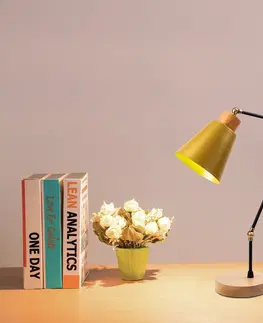 Lampy a lampičky Stolní lampa MANAVGAT zlatá