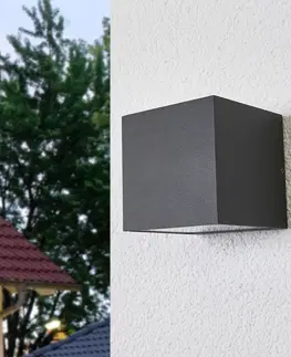 Venkovní nástěnná svítidla Lucande Merjem - LED venkovní nástěnné svítidlo tmavě šedé