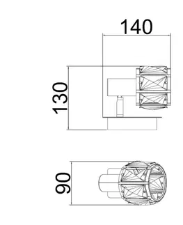 Klasická nástěnná svítidla ZUMALINE Nástěnné svítidlo NIASA CK20181015-1
