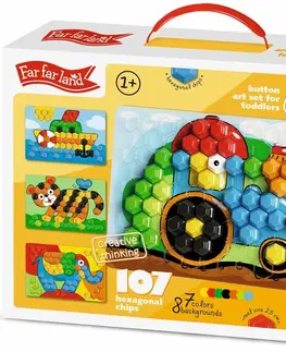 Hračky FAR FAR LAND - Velká mozaika pro děti Traktor 107ks