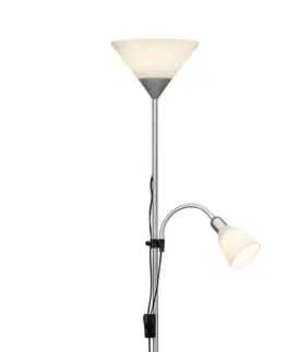 Stojací lampy Brilliant Spari - stojací lampa LED s lampičkou na čtení