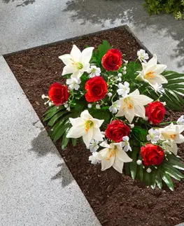 Květinové dekorace Dekorace na hrob "Růže   lilie"