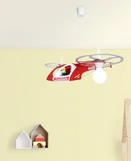 Závěsná světla Elobra Dětské závěsné světlo Helikoptéra Fred