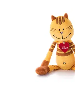 Hračky LUMPIN - Kočka Pipa Lipa, střední - žlutá (38 cm)