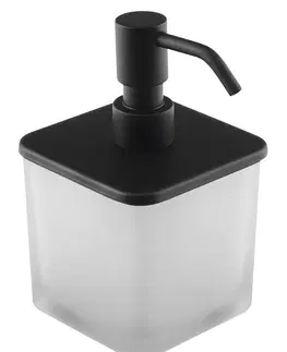 Dávkovače mýdla SAPHO FLORI dávkovač mýdla s pumpičkou, černá mat NDRF019/15