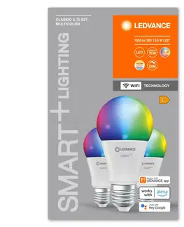 LED žárovky OSRAM LEDVANCE SMART+ WiFi A75 9,5W 230V RGBW FR E27 TRIPLE PACK 4058075778955