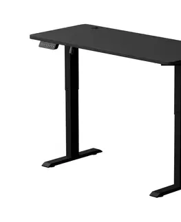 Myši  Výškově nastavitelný psací stůl LEVANO 140x60 cm černá 