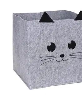 Úložné boxy Dekorační košík Hatu Kočka, 32 x 32 x 32 cm