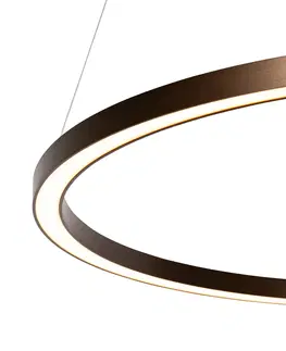 Zavesna svitidla Bronzová závěsná lampa 80 cm včetně LED 3-stupňové stmívatelné - Girello