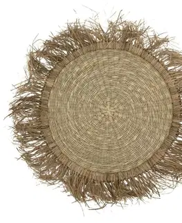 Koberce a koberečky Přírodní kulatý koberec z mořské trávy s třásněmi - Ø 90cm Mars & More KZVKR90