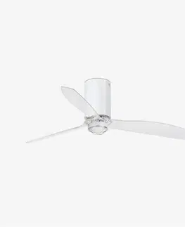 Ventilátory FARO MINI TUBE FAN M LED, bílá/transparentní, stropní LED ventilátor s DC motorem