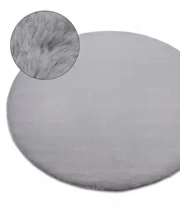 Koberce a koberečky Dywany Lusczow Kulatý koberec BUNNY stříbrný, velikost kruh 120