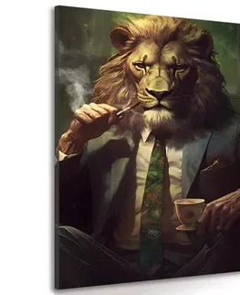 Obrazy zvířecí gangsteři Obraz zvířecí gangster lev