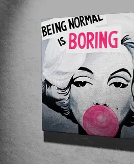 Obrazy Wallity Obraz na plátně Being normal is boring KC237 45x45 cm