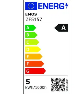 LED žárovky EMOS LED žárovka Filament A60 / E27 / 5 W (75 W) / 1 060 lm / teplá bílá ZF5157