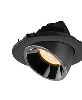 LED podhledová svítidla SLV BIG WHITE NUMINOS GIMBLE L zápustné stropní svítidlo černé/chrom 2700 K 40° 1005980