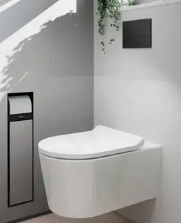 Záchody HANSGROHE EluPura S Závěsné WC se sedátkem SoftClose, AquaHelix, SmartClean, bílá 61115450