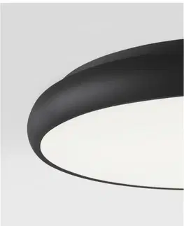 LED stropní svítidla Nova Luce Moderní úzké stropní LED svítidlo Gap v bílé a černé barvě - 50 W LED, 2750 lm, pr. 510 x 90 mm, černá NV 8100984