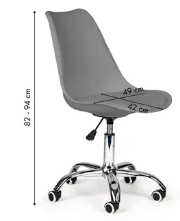 Kancelářské židle MODERNHOME Kancelářská židle MODERN OFFICE s poduškou šedá