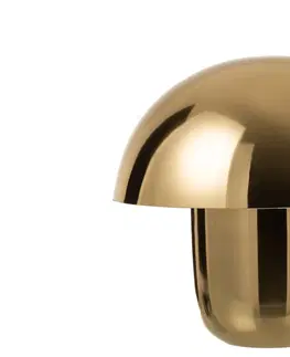 Lampy Zlatá kovová stolní lampa Mushroom Large - Ø 50*45cm J-Line by Jolipa 11187