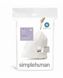 Odpadkové koše Sáčky do odpadkového koše 45-50 L, Simplehuman typ N, zatahovací, 20 ks v balení