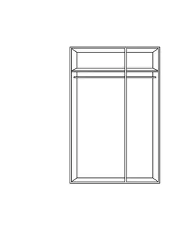 Šatní skříně s otočnými dveřmi Šatní Skříň Osaka Šířka 135cm