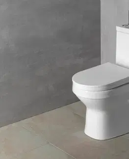 Záchody AQUALINE HYGIE WC kombi s umývátkem, zadní/spodní odpad, bílá PB104W