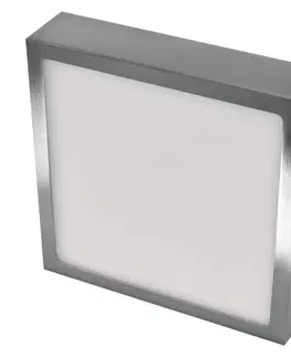 LED stropní svítidla EMOS LED svítidlo NEXXO broušený nikl, 17 x 17 cm, 12,5 W, teplá/neutrální bílá ZM6233