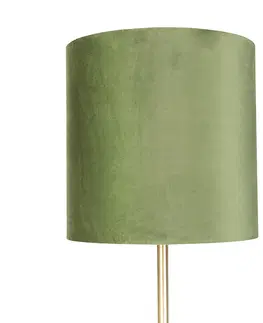 Stojaci lampy Botanická stojací lampa mosaz se zeleným odstínem 40 cm - Simplo