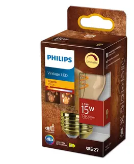 Stmívatelné LED žárovky Philips Philips LED Classic E27 P45 2,6W 1 800K zlatá dim