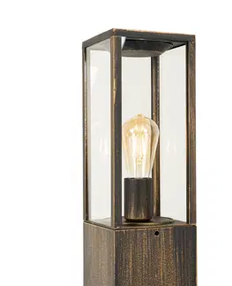 Venkovni stojaci lampy Vintage stojací venkovní lampa starožitná zlatá 80 cm IP44 - Charlois