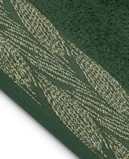 Ručníky AmeliaHome Ručník ALLIUM klasický styl 30x50 cm tmavě zelený, velikost 50x90