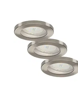 Podhledové světlo ELC ELC Delfan LED koupelnové světlo, 3 ks, stříbrná