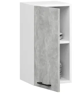 Kuchyňské dolní skříňky Ak furniture Kuchyňská závěsná skříňka Olivie W 40 cm bílá/beton
