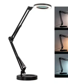 Lampy Brilagi Brilagi - LED Stmívatelná stolní lampa s lupou LED/12W/5V 3000/4200/6000K černá 